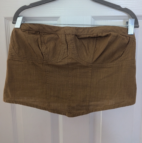 Free People Leilani Brown Tube Top - Picture 2 of 6